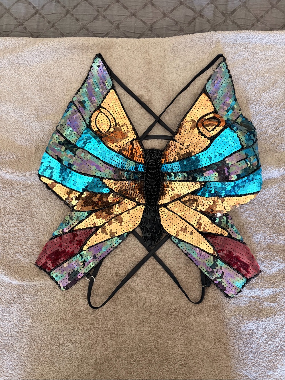 Sequined Butterfly Top